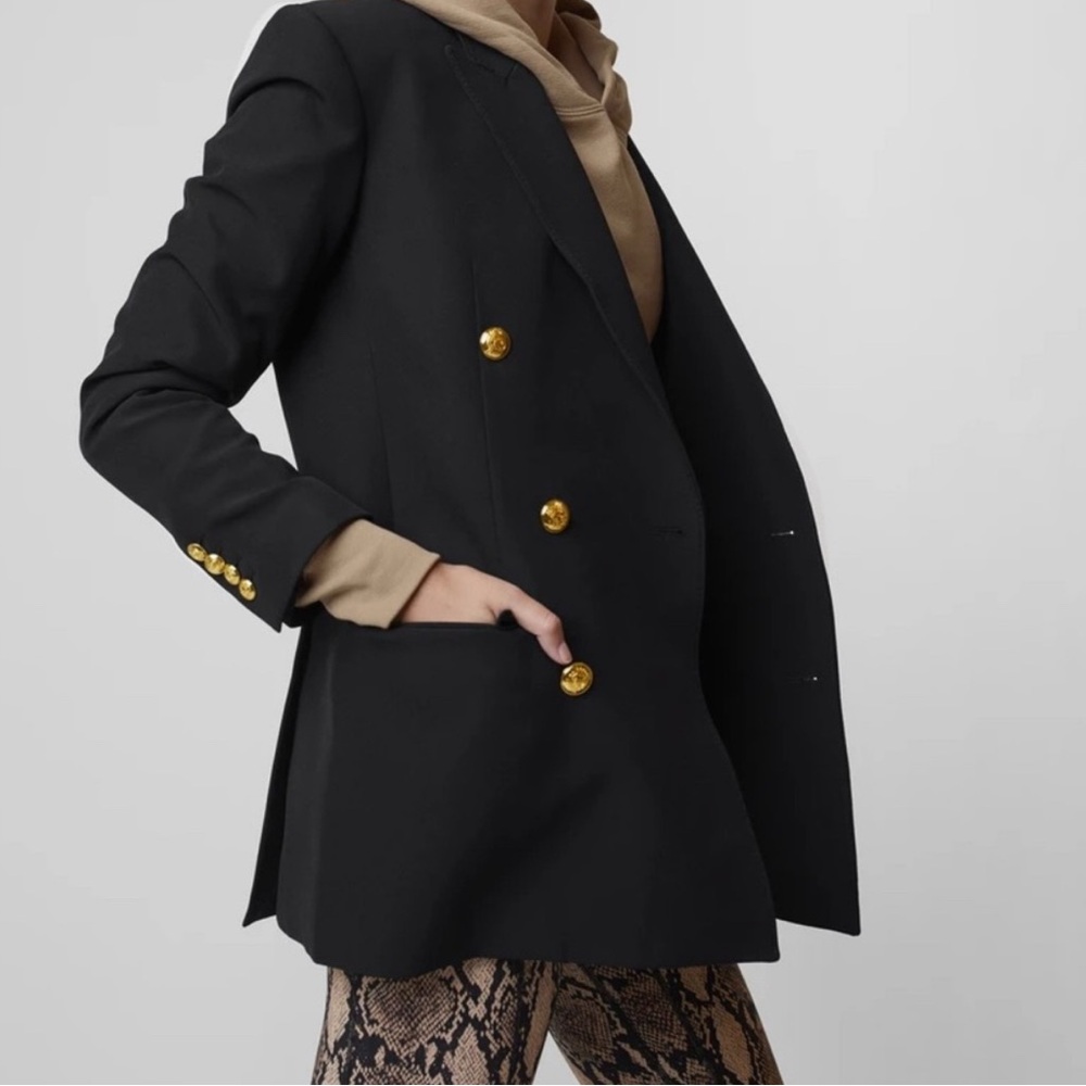 A.L.C. Black Blazer with Gold Buttons